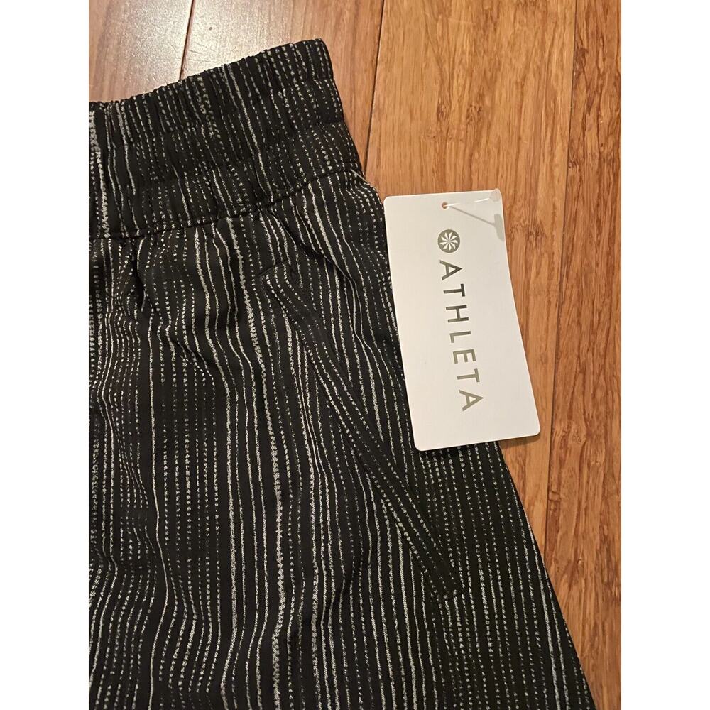Athleta Arrival MIDI Skirt Sz. 22 Amara Stripe Black NWT Fall Travel Comfort $89 - Picture 8 of 10